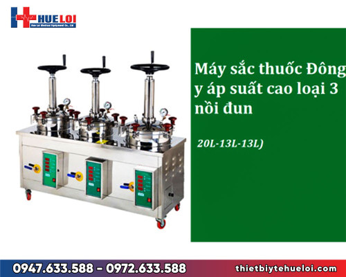 Máy sắc thuốc 3 nồi áp suất cao