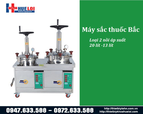 Máy sắc thuốc 2 nồi áp suất cao