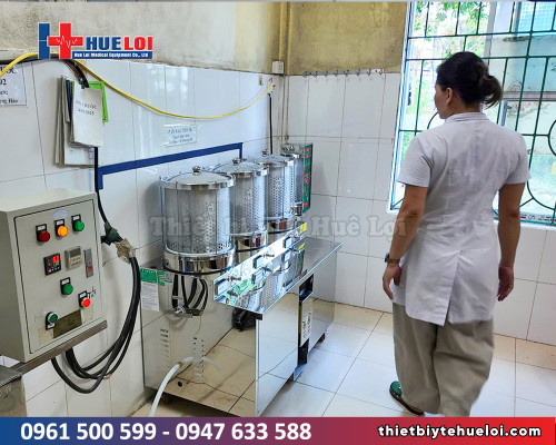 Máy sắc thuốc đóng túi tự động 03 nồi đun