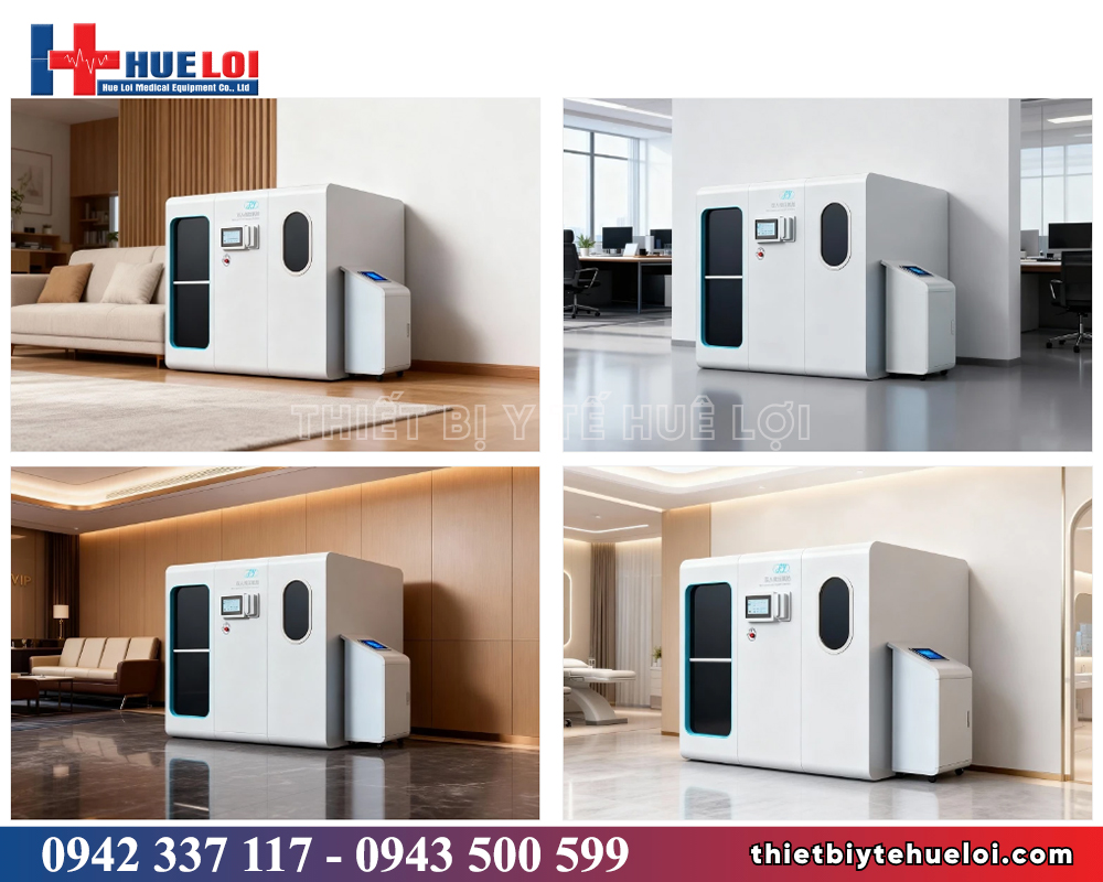 phòng oxy tăng áp nhẹ dành cho 2 người vỏ cứng