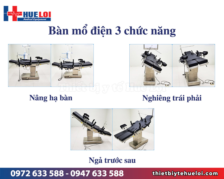 bàn mổ điện 3 chức năng
