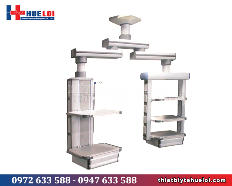 trụ cấp khí đôi treo trần 2 nhánh