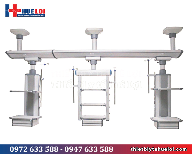 trụ treo khí 3 nhánh treo trần phòng mổ