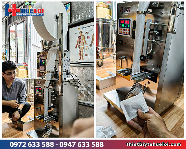huê lợi bàn giao máy đóng túi cho phòng khám