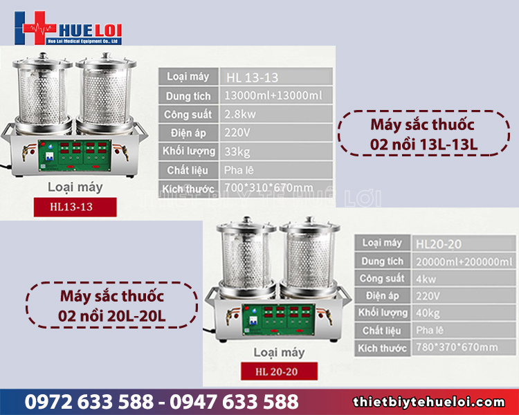 máy sắc thuốc bắc loại 2 nồi
