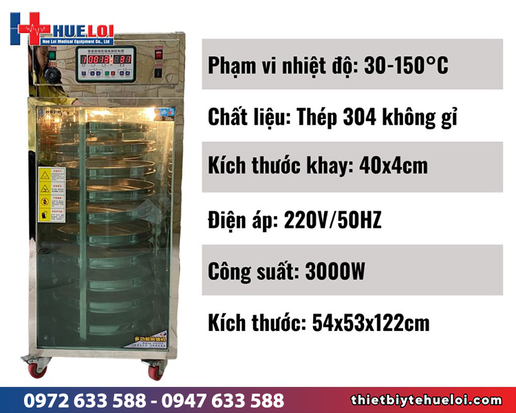 tủ sấy thuốc cao cấp 10 tầng