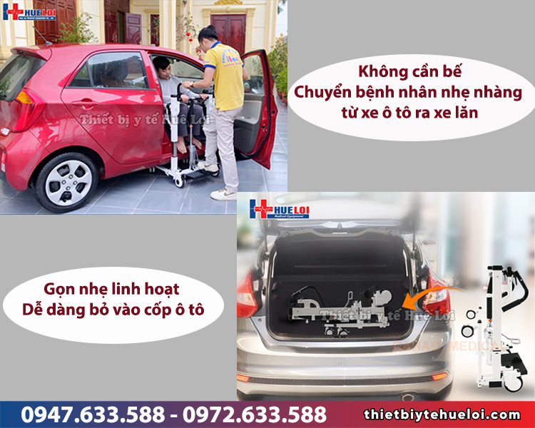 xe lăn gấp gọn vừa cốp ô tô