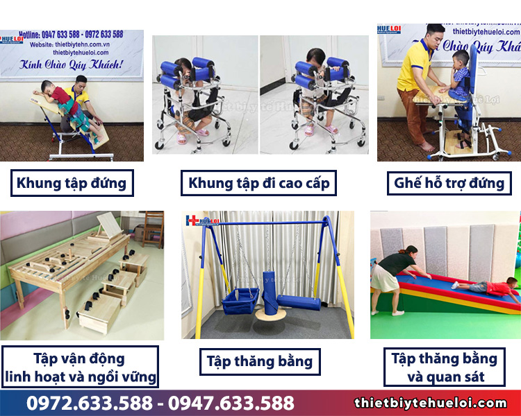 dụng cụ tập cho trẻ bại não
