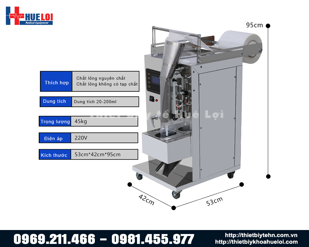 thông số kỹ thuật máy đóng gói chất lỏng