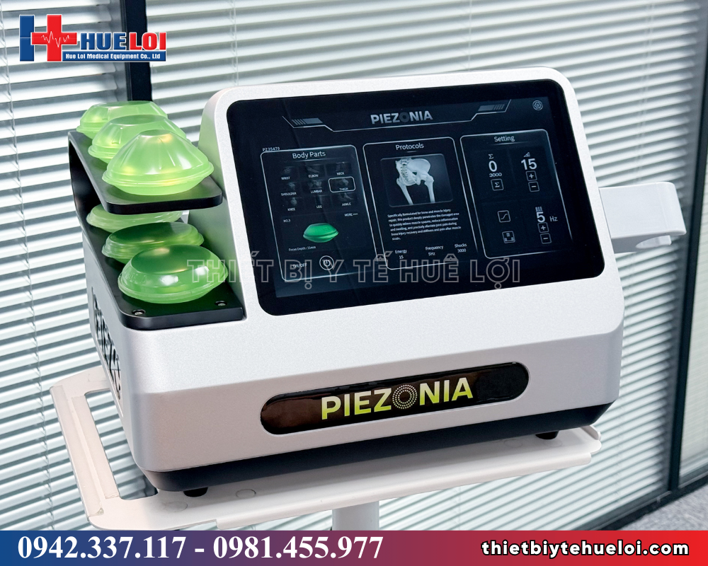 máy sóng xung kích hội tụ Piezonia chính diện
