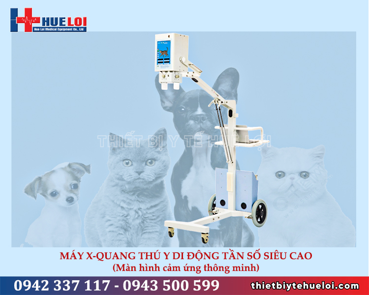 máy x-quang thú y màn hình cảm ứng tần số siêu cao