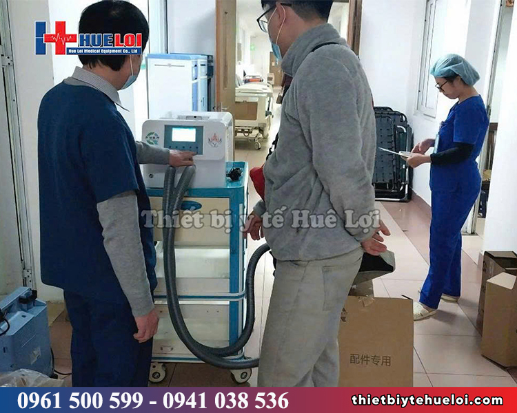 máy vỗ rung dẫn lưu tư thế