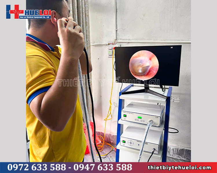 bàn giao check máy nội soi ent tại phòng khám cho khách