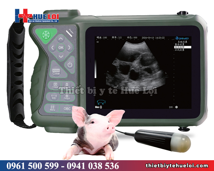 thiết bị siêu âm thai cho lợn