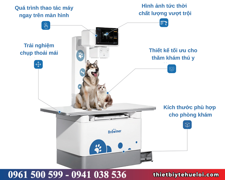 máy x-quang kỹ thuật số thú y cố định