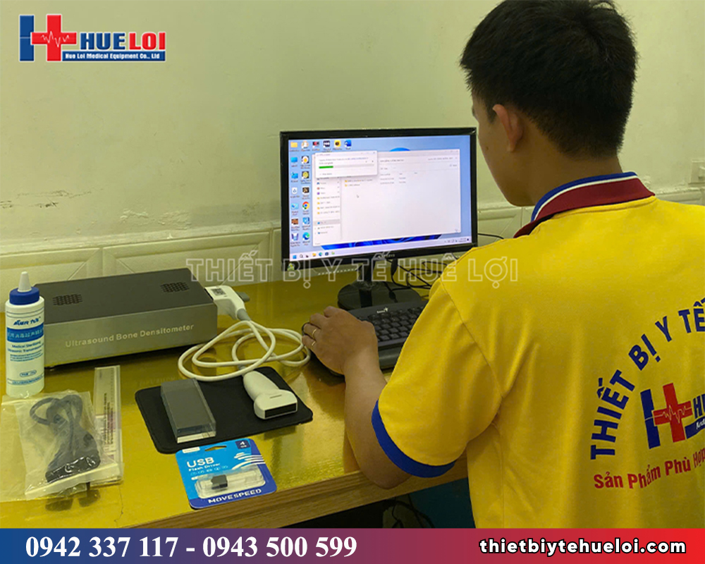 máy đo mật độ xương bằng sóng siêu âm