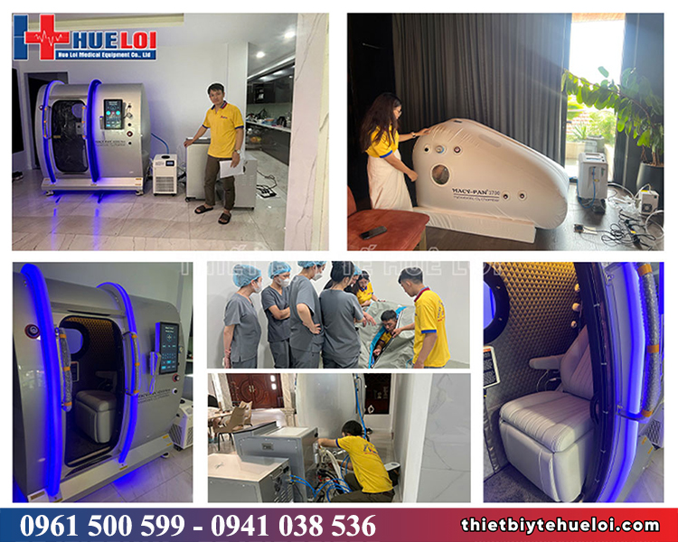 huê lợi bàn giao buồng oxy cao áp cho áp